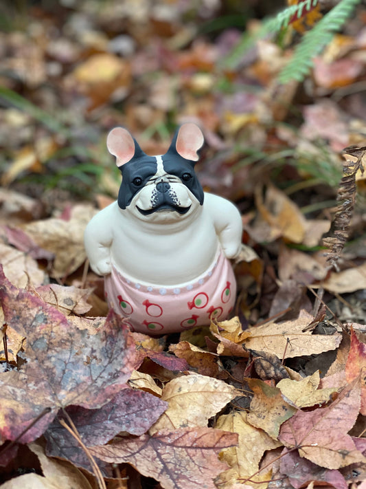 Black and White Pants-Up Pooch