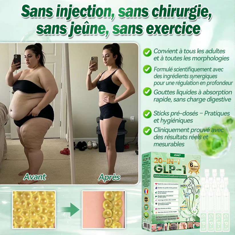 🔥 Boutique Officielle 𝐉𝑶𝗔𝙀® | 𝐆𝑳𝗣-1 20-en-1 Slim & Health Oral Solution – 1 prise par jour, résultats en 6 jours 💧 100 milliards de probiotiques actifs pour mincir naturellement, réguler la glycémie et raffermir la peau.